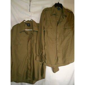 Lot of 2 Propper‎ Long Sleeve Button Up Shirt Military Style Workwear L/R